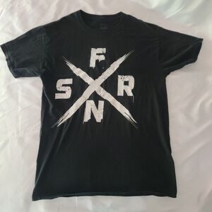 WWE Black and White Graphic Tee